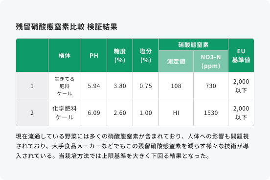 残留硝酸態窒素量の比較
